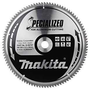 Пильный диск Makita по алюминию SPECIALIZED 350х30 мм 100 зубьев (B-09737) B-09737 фото