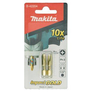 Торсіонна біта PH3 Impact GOLD Makita 30 мм B-42204 B-42204 фото